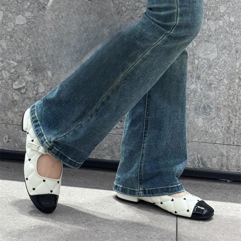 Damen Ballerinas mit elegantem Riemendesign und hochwertiger Steppoptik EB