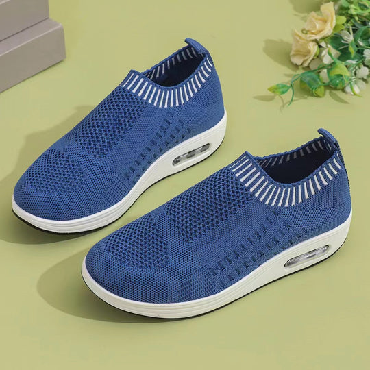 Damen Atmungsaktive Slip-On Sneakers mit elastischem Kragen EB