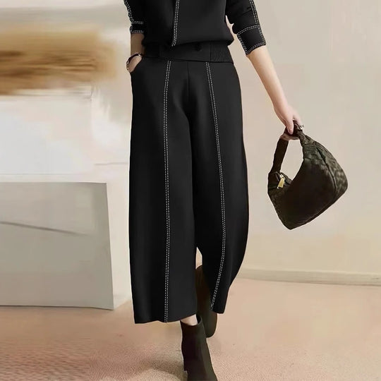 Damen elegante Culotte mit dekorativen Steppnähten EB