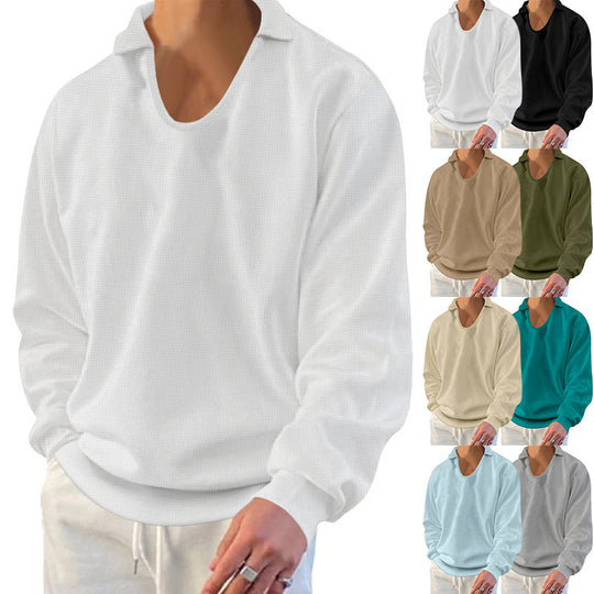 Herren lässiger Pullover mit strukturiertem Stoff und modernem Schnitt EB