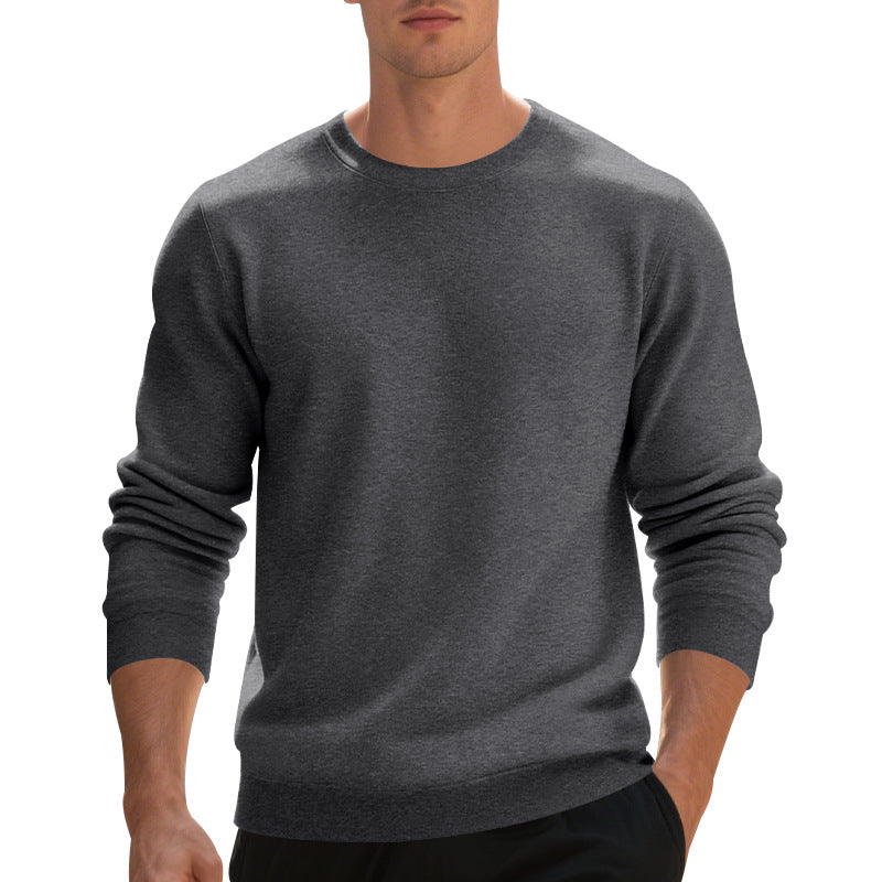 Herren nan weiches Rundhals-Sweatshirt aus Baumwollmix mit gerippten Bündchen und relaxed Fit EB