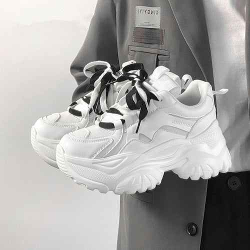 Damen modische Chunky Sneakers mit sportlichem Design EB