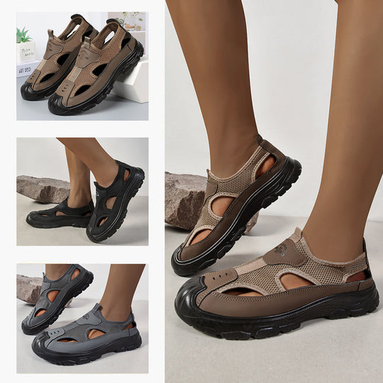 Damen Sportliche Outdoor-Sandalen mit atmungsaktivem Mesh-Obermaterial und rutschfester Sohle EB