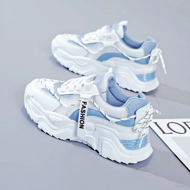 Damen Sportliche Modische Sneakers mit atmungsaktivem Obermaterial und dämpfender Sohle EB