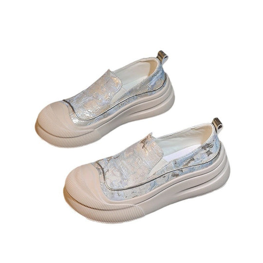 Damen Slip-On Sneakers mit elastischem Obermaterial und dämpfender Sohle EB
