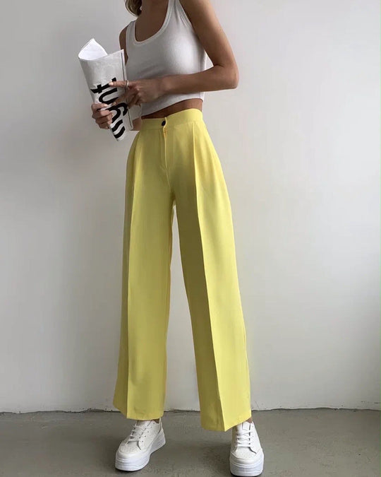 Damen Weite Palazzo-Hose mit elastischem Bund und praktischen Taschen EB
