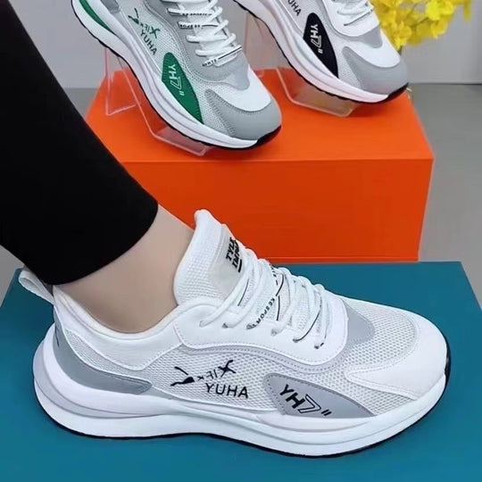 Damen modische und atmungsaktive Sneakers mit flexiblem Obermaterial EB