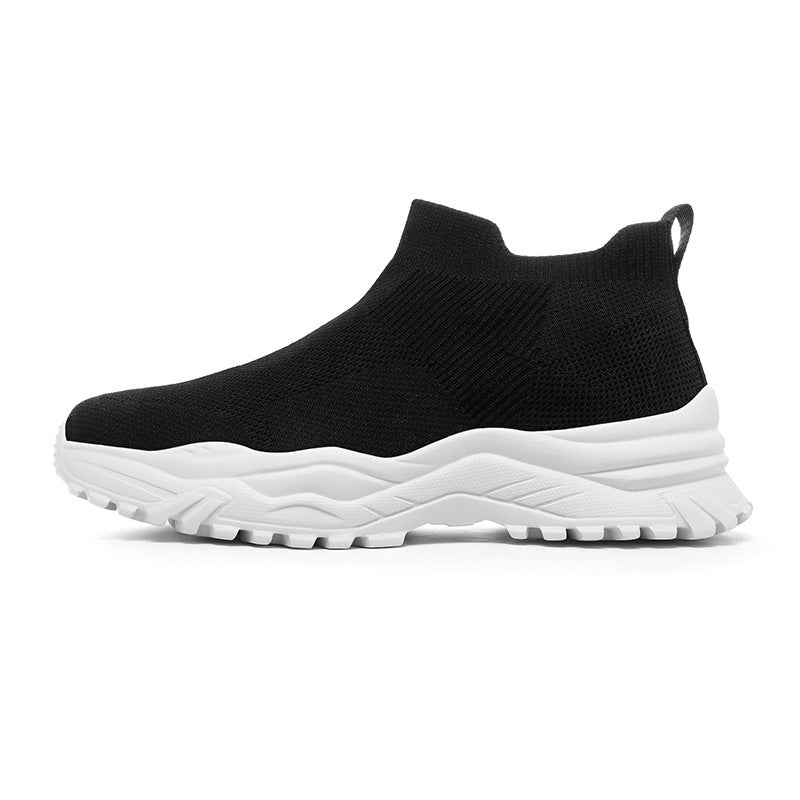 Damen Strick-Sneaker mit atmungsaktiver Sohle und rutschfester Laufsohle EB