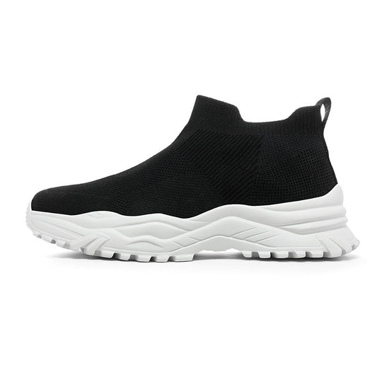Damen Strick-Sneaker mit atmungsaktiver Sohle und rutschfester Laufsohle EB