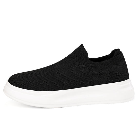 Unisex nan atmungsaktiver Strick-Freizeitschuh mit sockenähnlichem Schaft und rutschfester Laufsohle EB