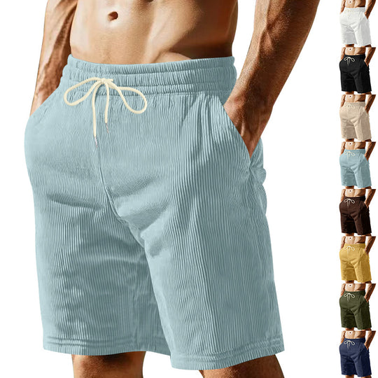 Herren nan knielange Bermudashorts mit elastischem Bund Kordelzug und Seitentaschen EB
