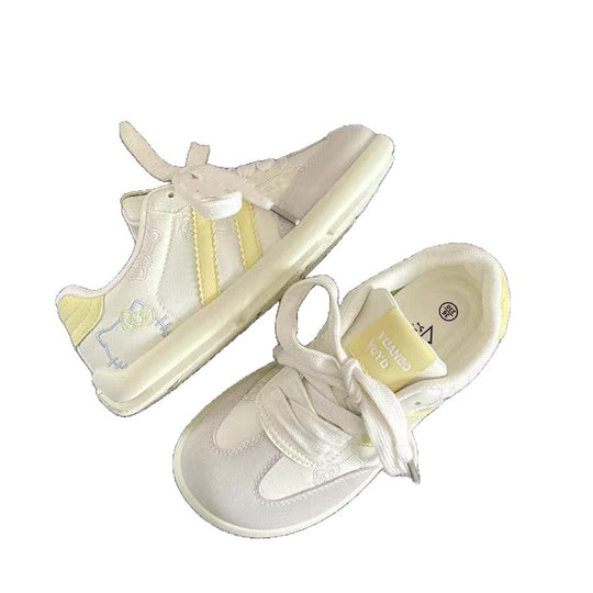 Damen Modische Sneakers mit floralem Stickdesign und rutschfester Sohle EB