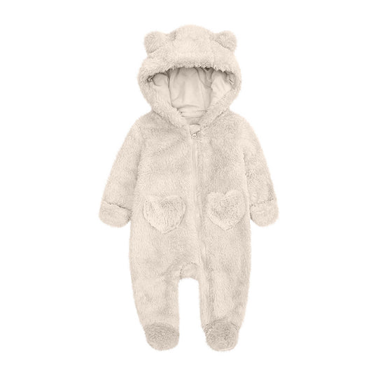Unisex Fleeceoverall mit Kapuze und Herzaugen EB
