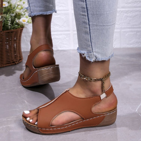 Damen Bequeme Sandalen mit offener Zehenpartie EB