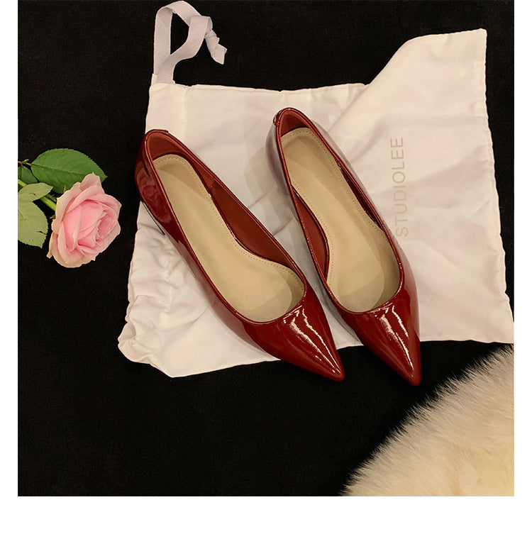Damen Elegante spitze Pumps mit bequemer Innensohle und geschmeidiger Lederoberfläche EB