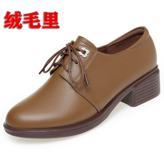 Damen Elegante Schnürschuhe mit modischem Absatz und komfortablem Innenfutter EB