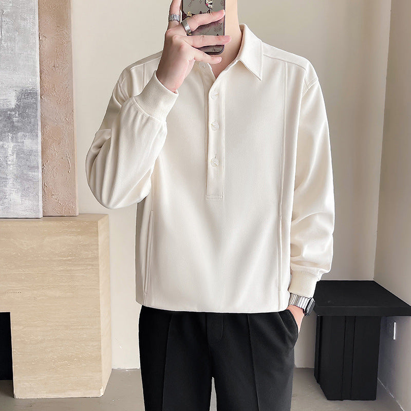 Herren Poloshirt mit modernem Kragen und Knopfleiste EB