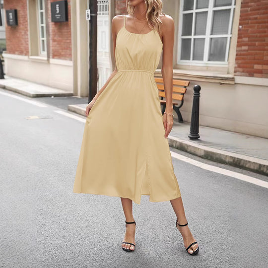 Damen Maxikleid mit luftiger Passform und eleganten Trägern EB
