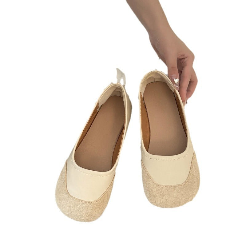 Damen Ballerinas aus hochwertigem Wildleder mit rutschfester Sohle EB