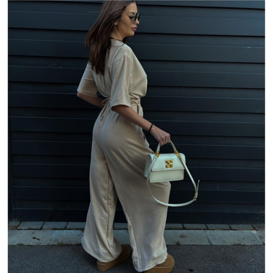 Damen eleganter Jumpsuit mit lockerem Schnitt EB