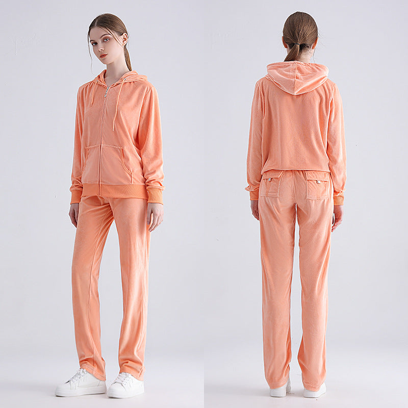 Damen Sportlicher Jogginganzug mit Kapuze EB