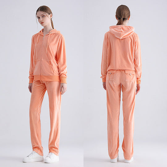 Damen Sportlicher Jogginganzug mit Kapuze EB