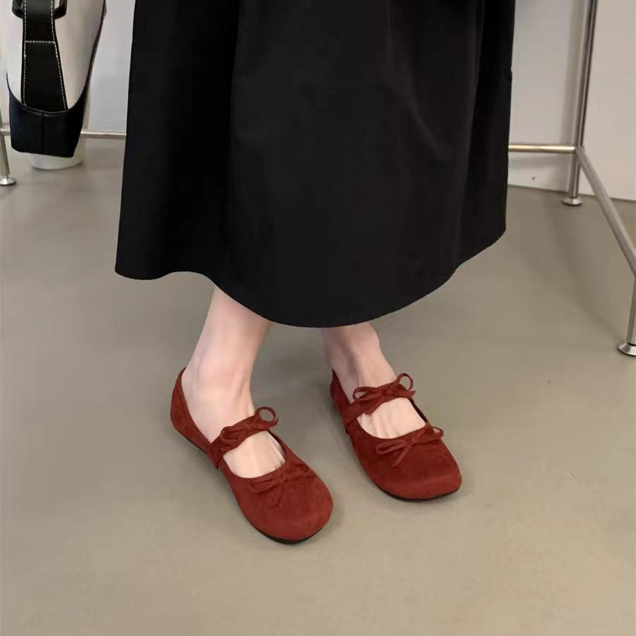 Damen Ballerina Schuhe mit eleganter Schleifenverzierung EB