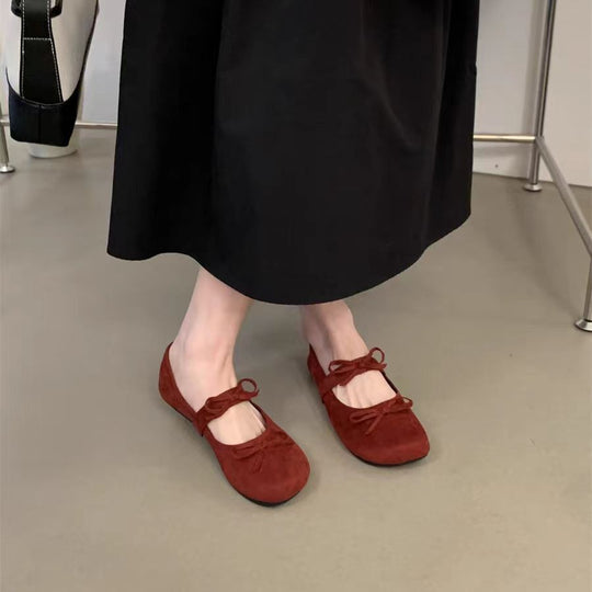Damen Ballerina Schuhe mit eleganter Schleifenverzierung EB