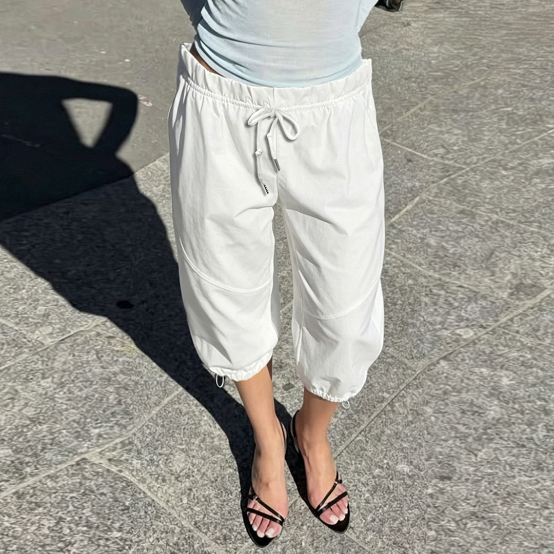 Damen Sportliche Relaxed-Fit Jogginghose mit verstellbarem Bund EB