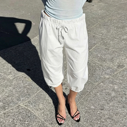 Damen Sportliche Relaxed-Fit Jogginghose mit verstellbarem Bund EB