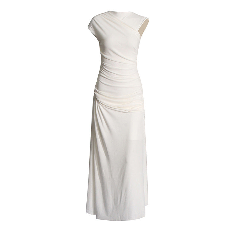 Damen Maxikleid mit innovativem Wickeldesign und eleganter Drapierung EB