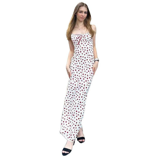 Damen Maxikleid mit verspieltem Blumendruck und verstellbaren Trägern EB