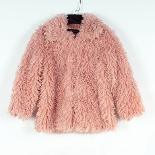 Damen Kuschelige Fleecejacke mit voluminösem Schnitt und großem Kragen EB