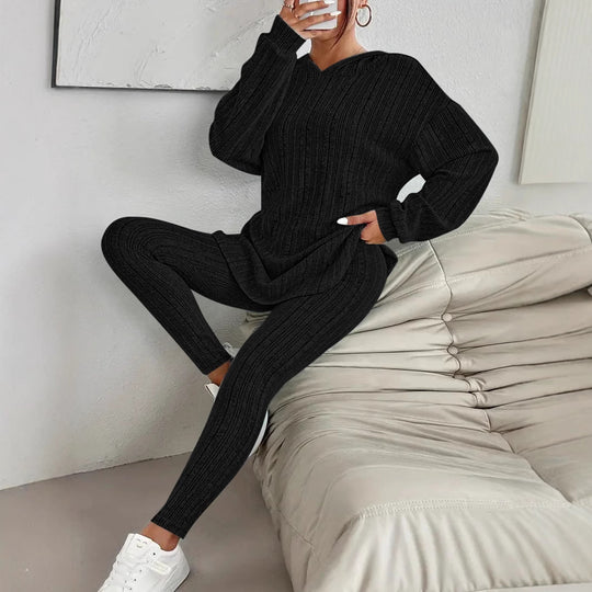 Damen lässiges Sweatshirt und Leggings Set mit hohem Tragekomfort EB