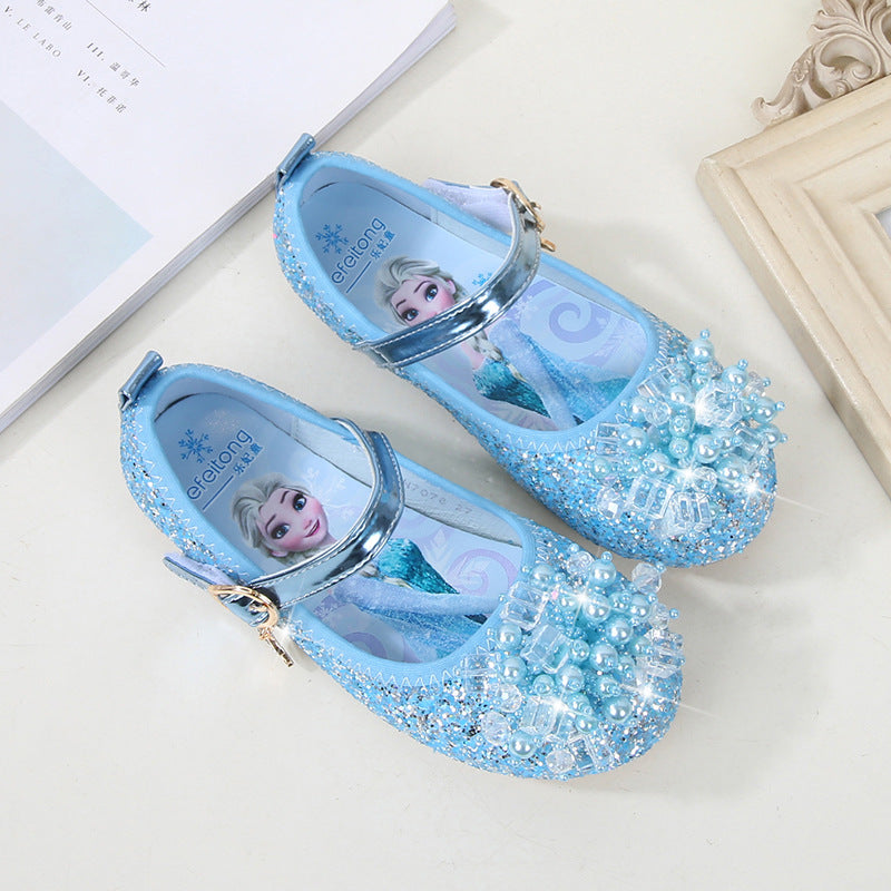 Mädchen Ballerina Schuhe mit funkelnden Perlenapplikationen EB