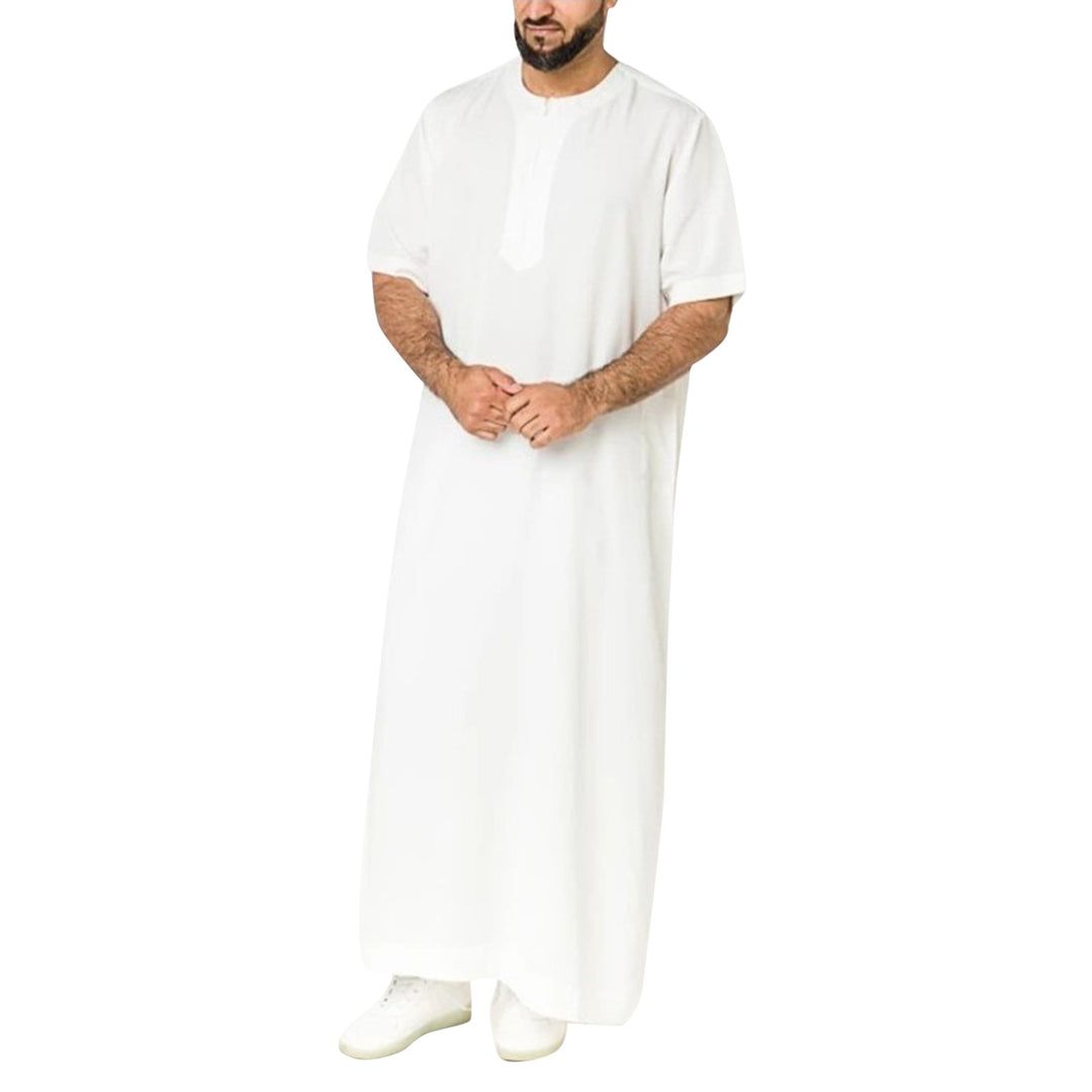 Damen sportliches Maxikleid mit kurzem Arm und praktischem Reißverschluss EB