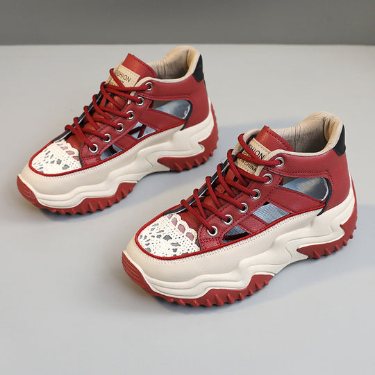 Damen modische Sneakers mit strukturiertem Obermaterial und hohem Tragekomfort EB