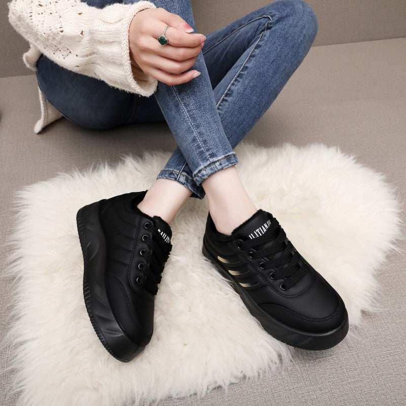 Damen sportliche Sneaker mit rutschfestem Profil und wärmendem Innenfutter EB