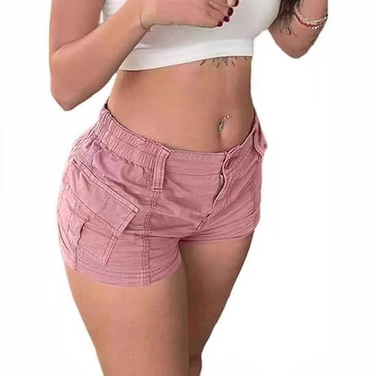 Damen Cargo-Shorts mit praktischen Taschen und elastischem Bund EB