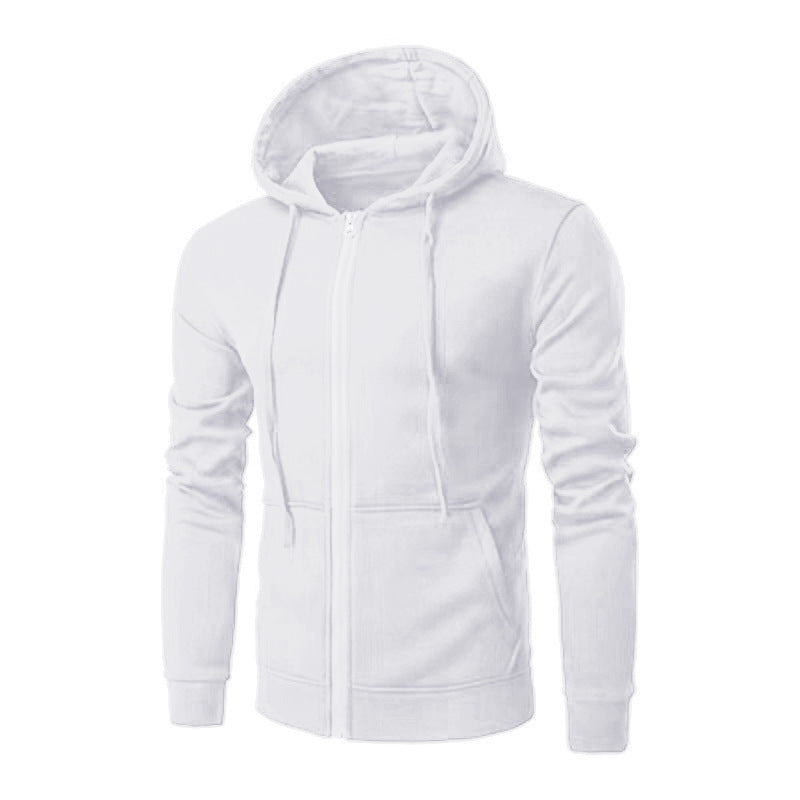 Herren nan schmal geschnittene Zip-Hoodie Jacke mit weichem Fleece-Innenfutter und Kängurutaschen EB