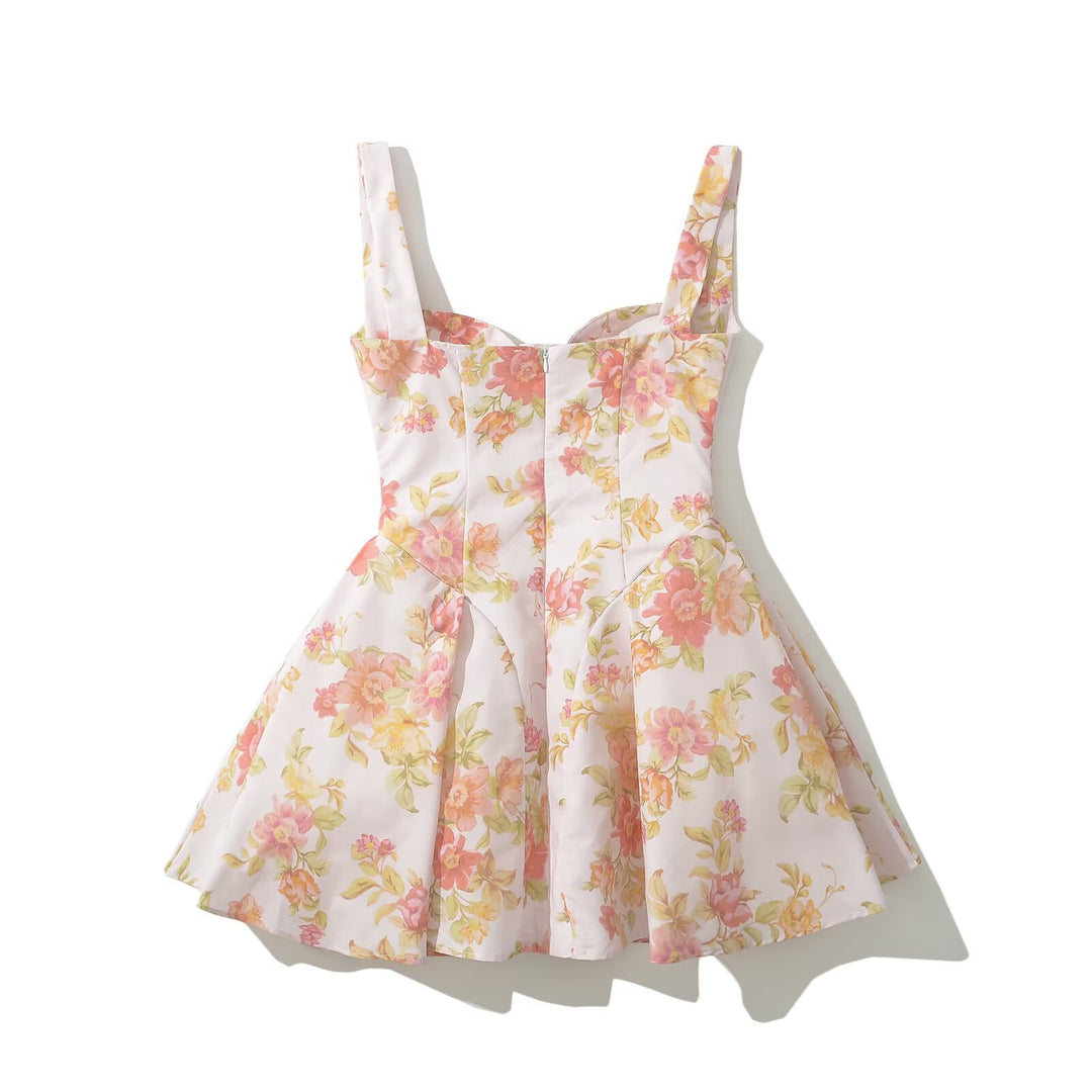 Damen Sommerliches Blumenkleid mit elegantem A-Linien Schnitt EB