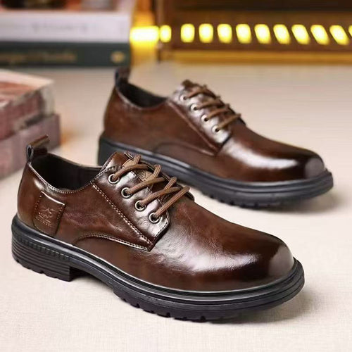 Herren Elegante Schnürschuhe mit rutschfester Sohle und atmungsaktivem Innenfutter EB