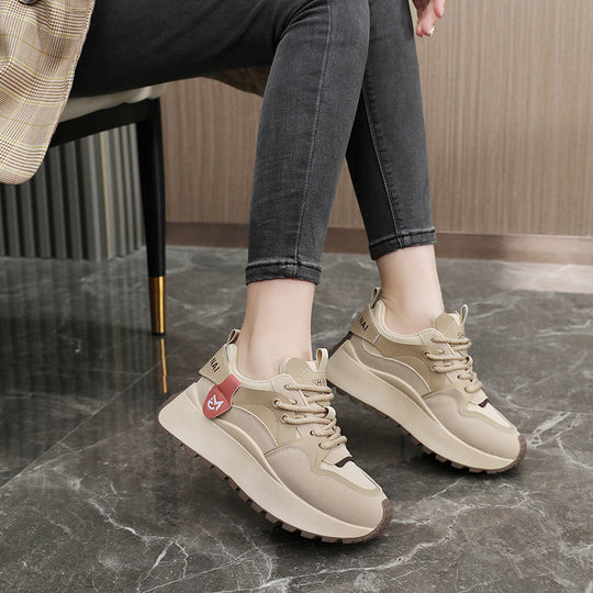 Damen Sportliche Chunky Sneakers mit dämpfender Sohle und atmungsaktivem Obermaterial EB