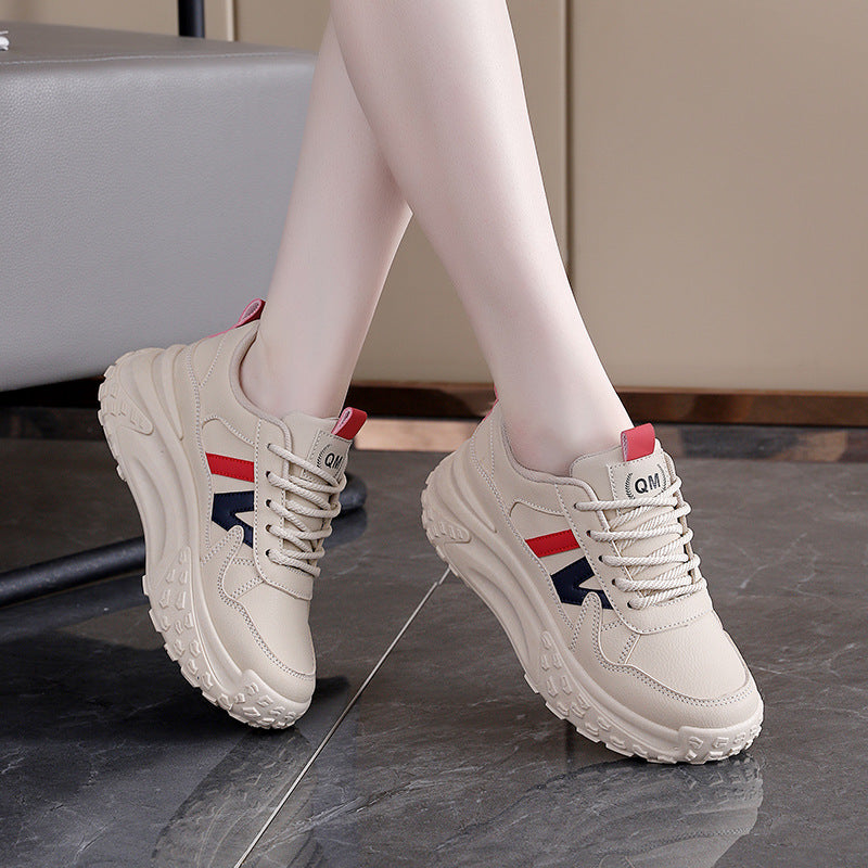 Damen Trendige Chunky Sneakers mit rutschfester Sohle und atmungsaktivem Obermaterial EB