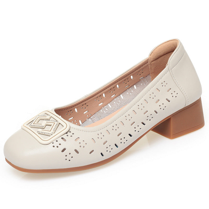 Damen Ballerinas mit modischen Cut-Outs und eleganter Verzierung EB