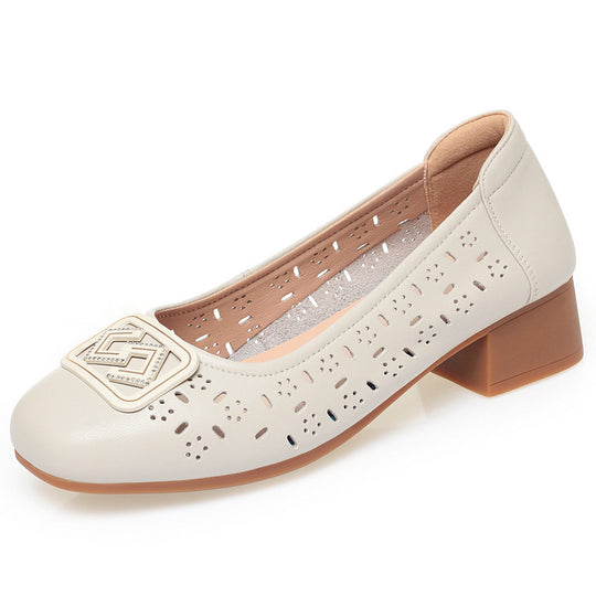 Damen Ballerinas mit modischen Cut-Outs und eleganter Verzierung EB