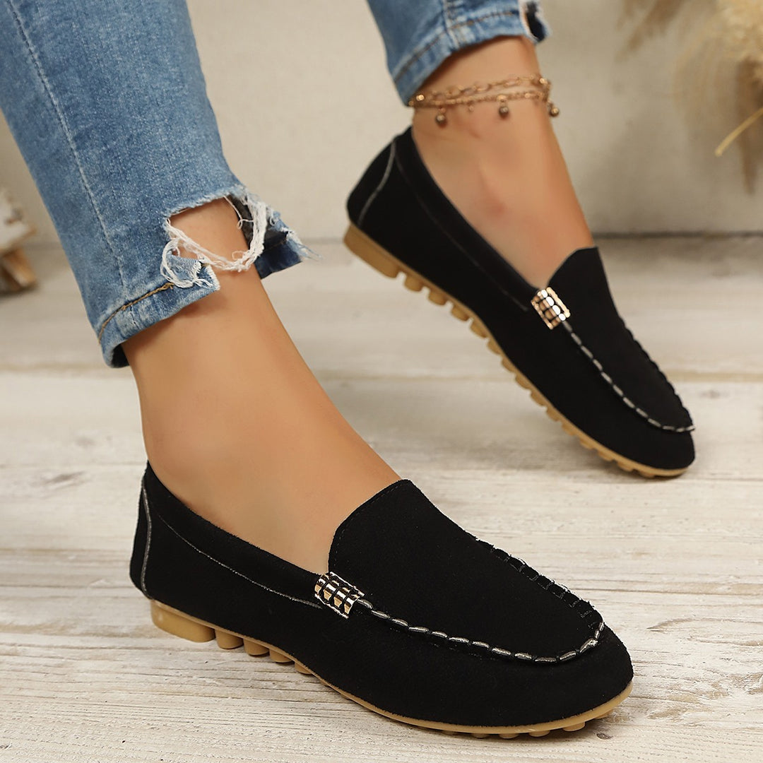 Damen Mokassins mit stilvollem dekorativem Design EB