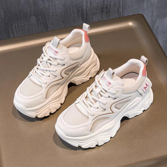 Damen Sportliche Sneakers mit Air Cushion Technologie und atmungsaktiver Mesh-Oberfläche EB