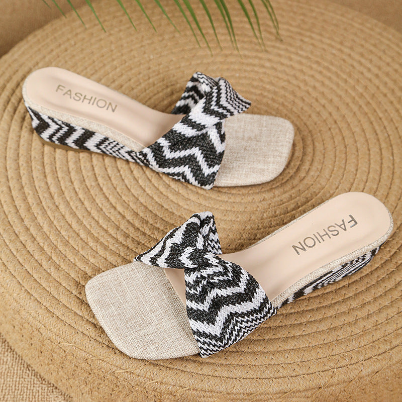 Damen Sling-Sandalen mit modischem Schleifendesign EB