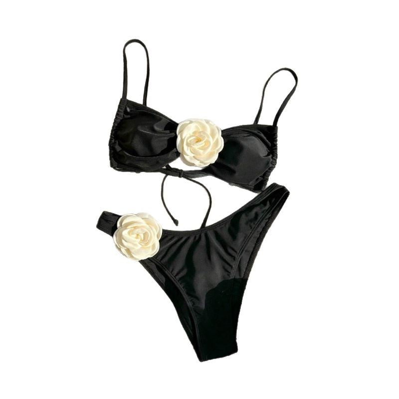 Damen Eleganter Bikini mit floralem Dekor EB